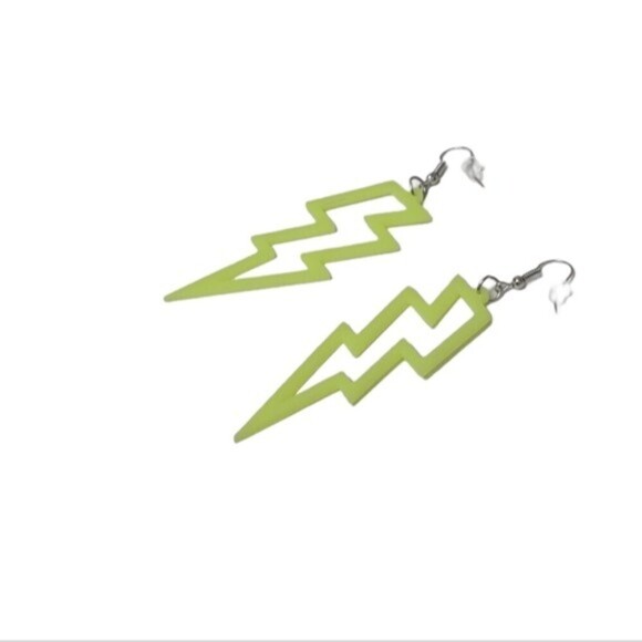 Lighting Flash Drop Down Dangle Earrings NEW - Picture 3 of 4